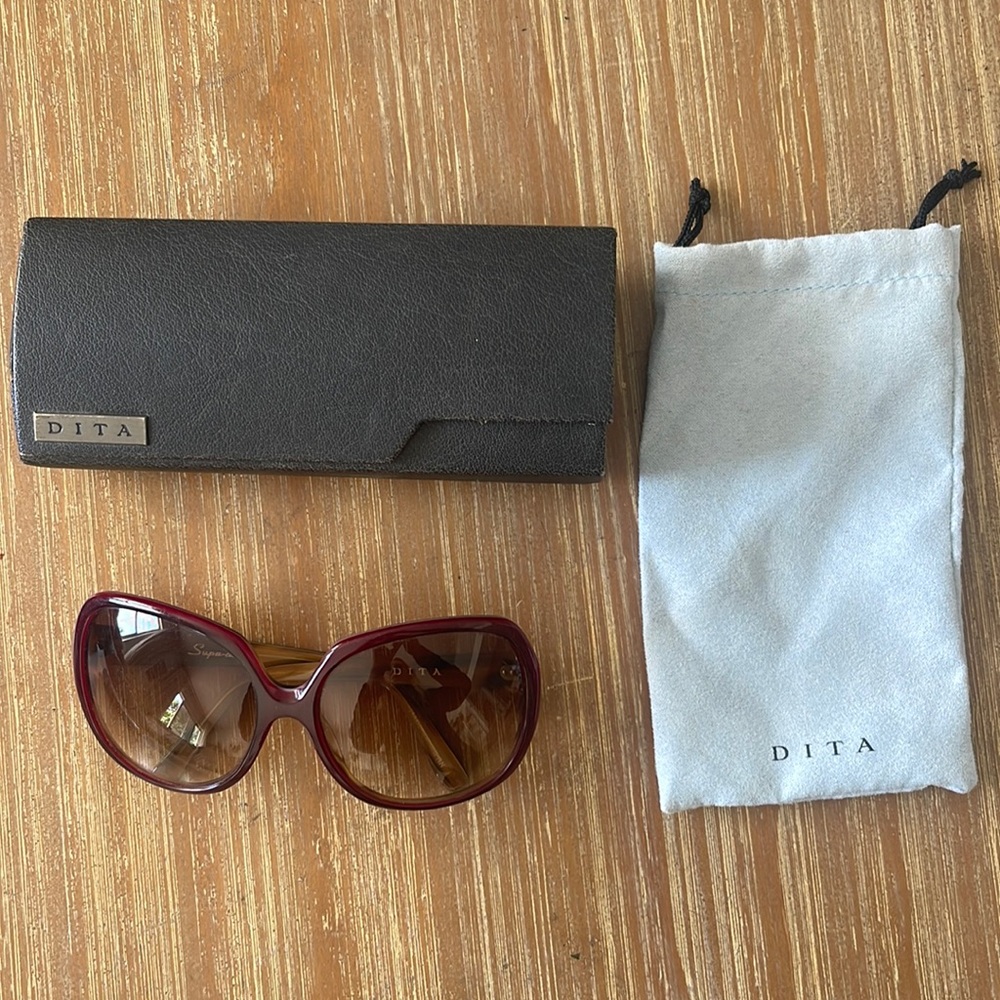 Dita Supa Dupa Sunglasses in Red / Burgundy